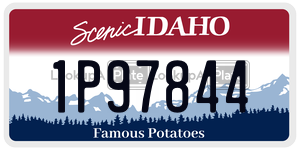 1P97844  license plate in ID