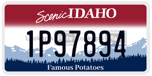 1P97894  license plate in ID