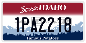 1PA2218  license plate in ID
