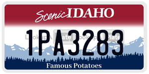1PA3283  license plate in ID