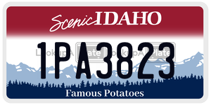 1PA3823  license plate in ID