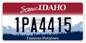 1PA4415  license plate in ID
