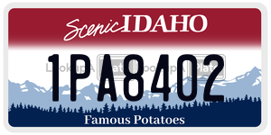 1PA8402  license plate in ID