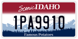 1PA9910  license plate in ID