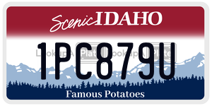 1PC879U  license plate in ID