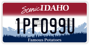 1PF099U license plate in Idaho