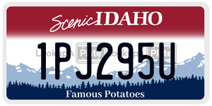 1PJ295U  license plate in ID