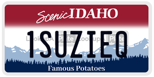 1SUZIEQ  license plate in ID