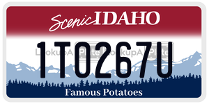 1T0267U  license plate in ID