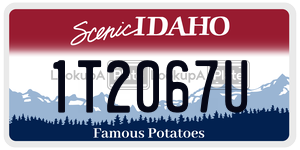 1T2067U  license plate in ID