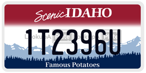 1T2396U  license plate in ID