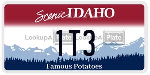 1T3  license plate in ID