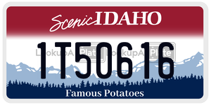 1T50616  license plate in ID