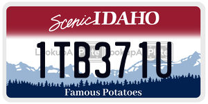 1TB371U  license plate in ID