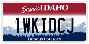 1WKIDCJ  license plate in ID