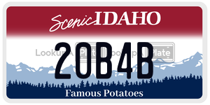 20B4B  license plate in ID