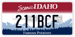211BCF  license plate in ID