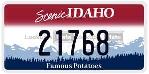 21768  license plate in ID