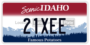 21XEE  license plate in ID