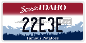 22E3E  license plate in ID