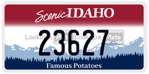 23627  license plate in ID