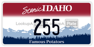 255  license plate in ID