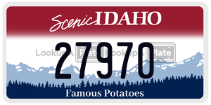 27970  license plate in ID