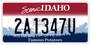 2A1347U  license plate in ID
