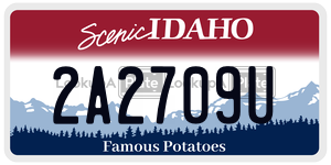 2A2709U  license plate in ID