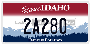 2A280  license plate in ID