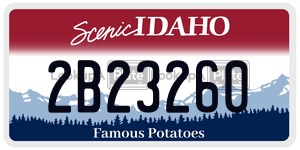 2B23260  license plate in ID