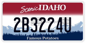 2B3224U  license plate in ID