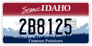 2B8125  license plate in ID