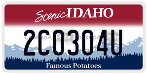 2C0304U  license plate in ID