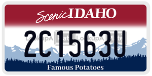 2C1563U  license plate in ID