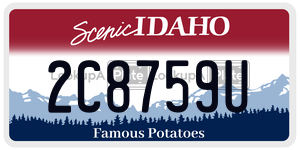 2C8759U  license plate in ID