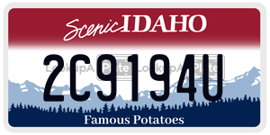 2C9194U  license plate in ID