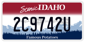 2C9742U  license plate in ID