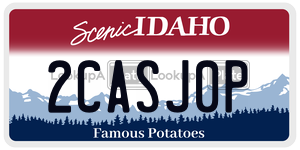 2CASJ0P  license plate in ID