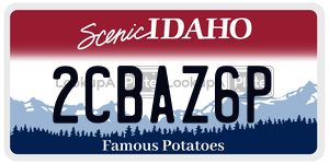 2CBAZ6P license plate in Idaho
