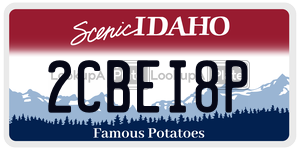 2CBEI8P  license plate in ID