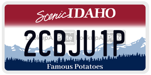 2CBJU1P  license plate in ID