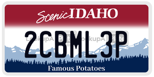 2CBML3P  license plate in ID