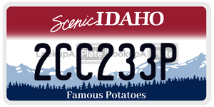2CC233P  license plate in ID