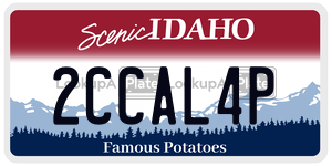 2CCAL4P  license plate in ID