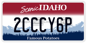 2CCCY6P  license plate in ID