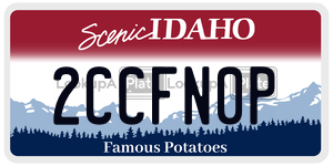 2CCFN0P license plate in Idaho