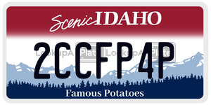 2CCFP4P  license plate in ID