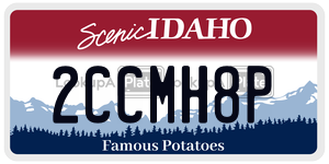 2CCMH8P  license plate in ID