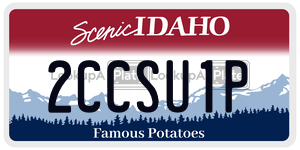 2CCSU1P  license plate in ID